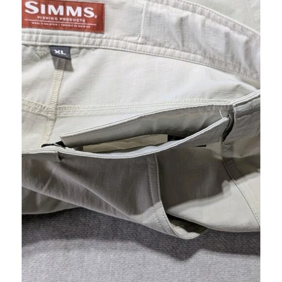 Simms Fishing Pants XL Beige Quick Dry Nylon Spandex Outdoor Hiking Travel - Picture 16 of 16